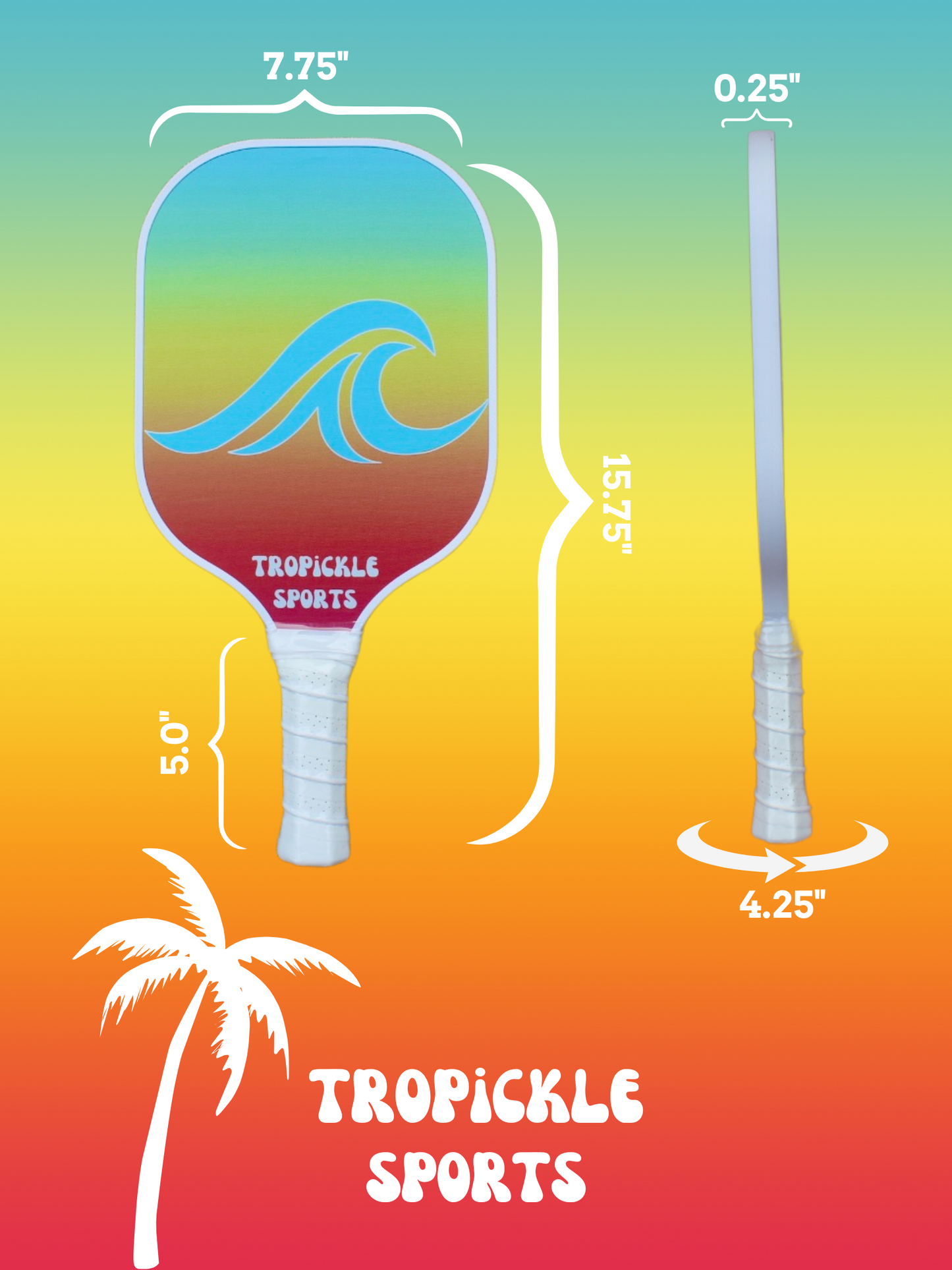Tropical Wave Pickleball Paddle Set