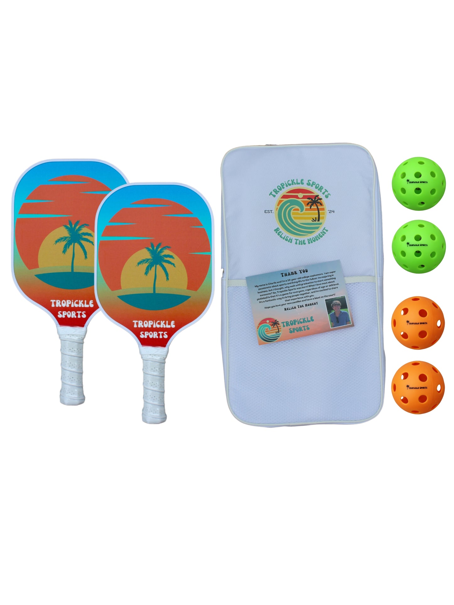 Palm Paradise Pickleball Paddle Set