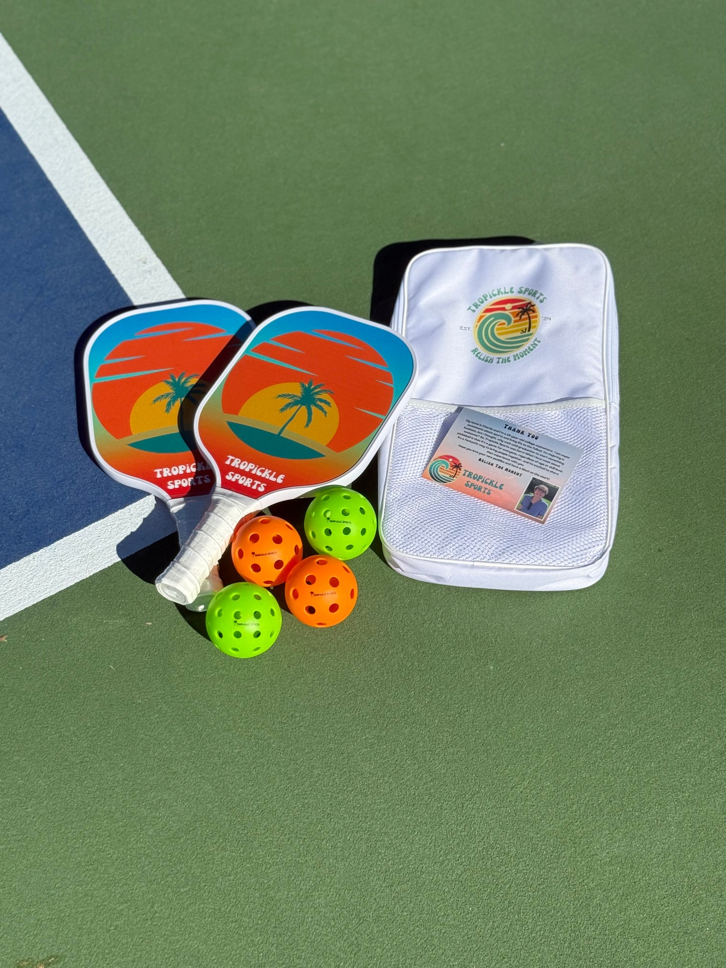 Palm Paradise Pickleball Paddle Set