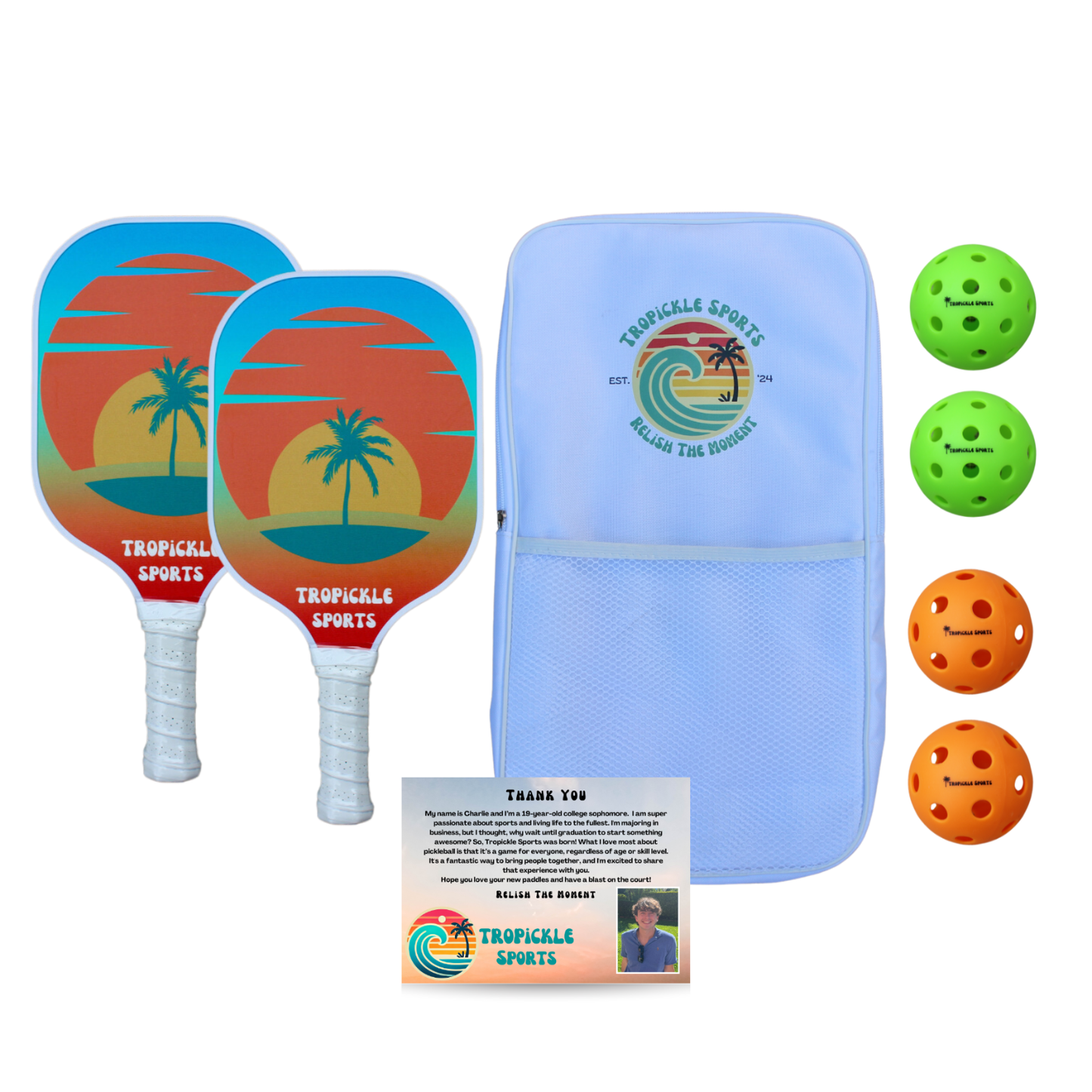 Palm Paradise Pickleball Paddle Set